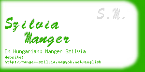 szilvia manger business card